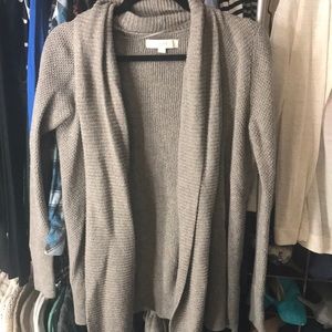 LOFT long gray cardigan